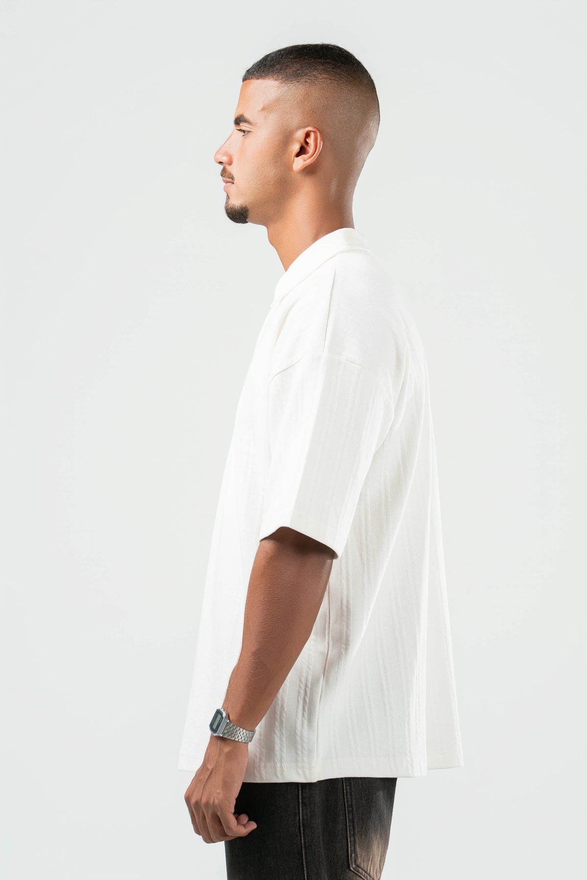 OFF-WHITE ZIP UP COLLAR TEE