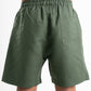 DARK GREEN LOOSE FIT LINEN BLEND SHORT 021