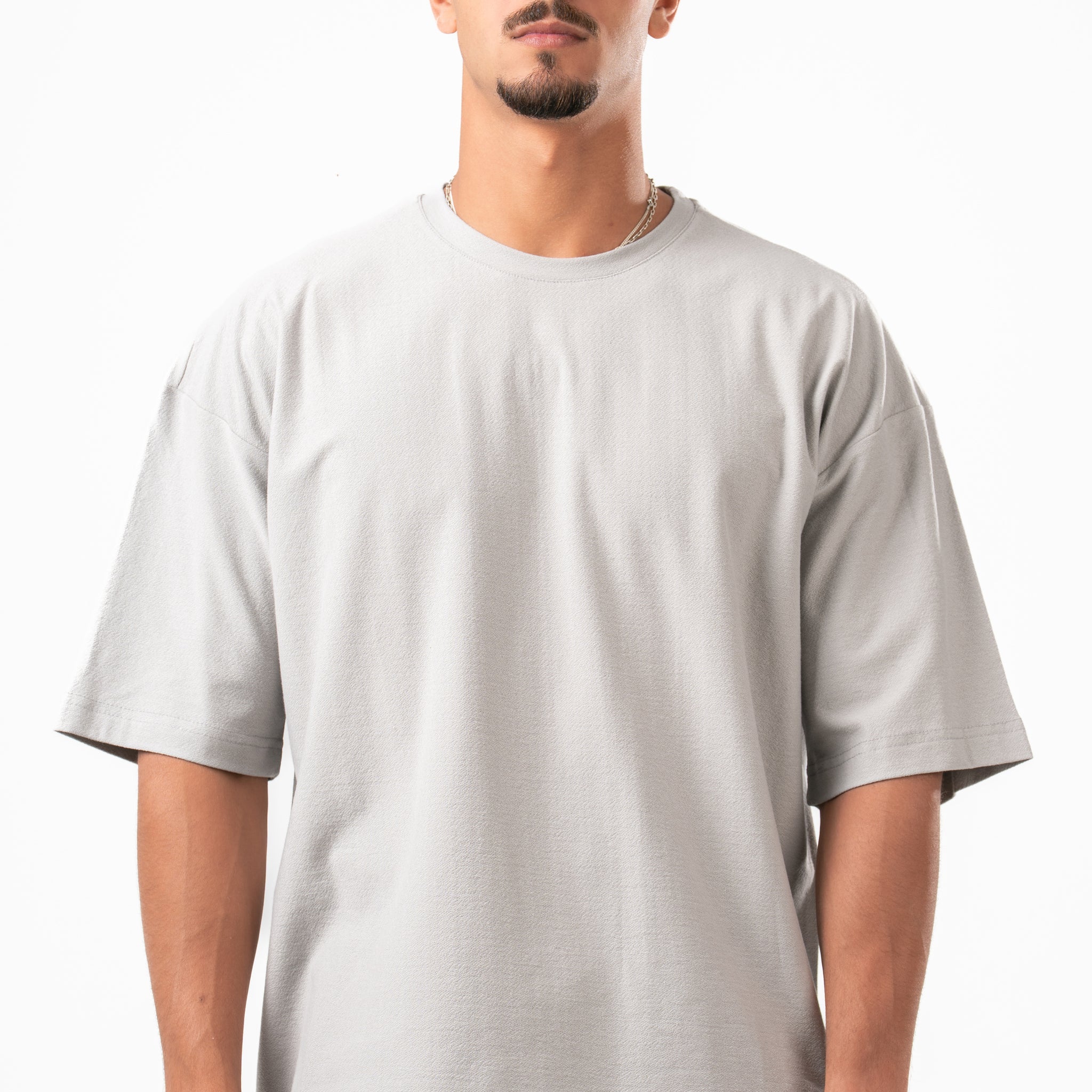 LIGHT GREY DUSTY BOX-TEE