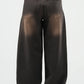WASHED BROWN OVERSIZED DENIM PANTS