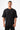 BLACK MINIMAL RIBBED BOX-TEE