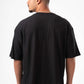 BLACK MINIMAL RIBBED BOX-TEE