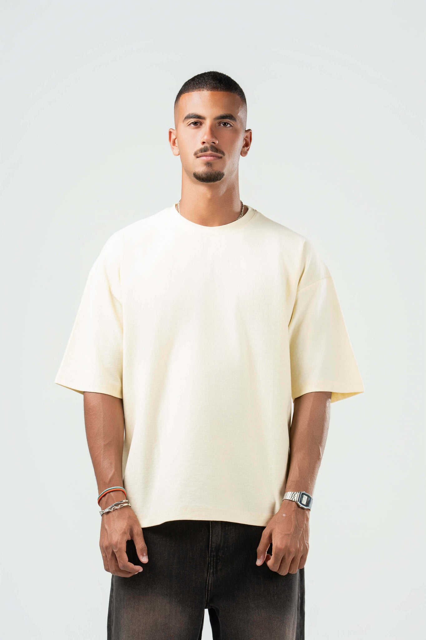 BUTTERMILK YELLOW DUSTY BOX-TEE