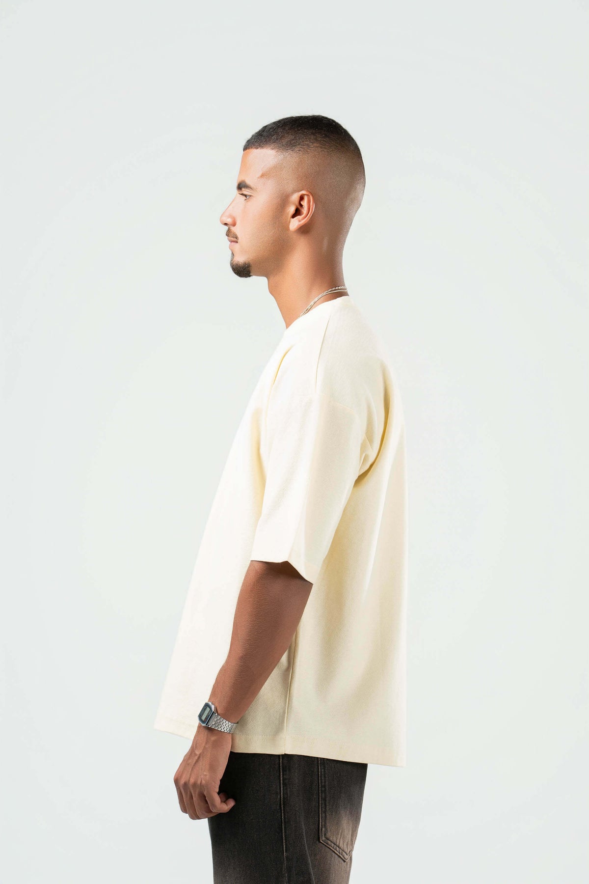 BUTTERMILK YELLOW DUSTY BOX-TEE