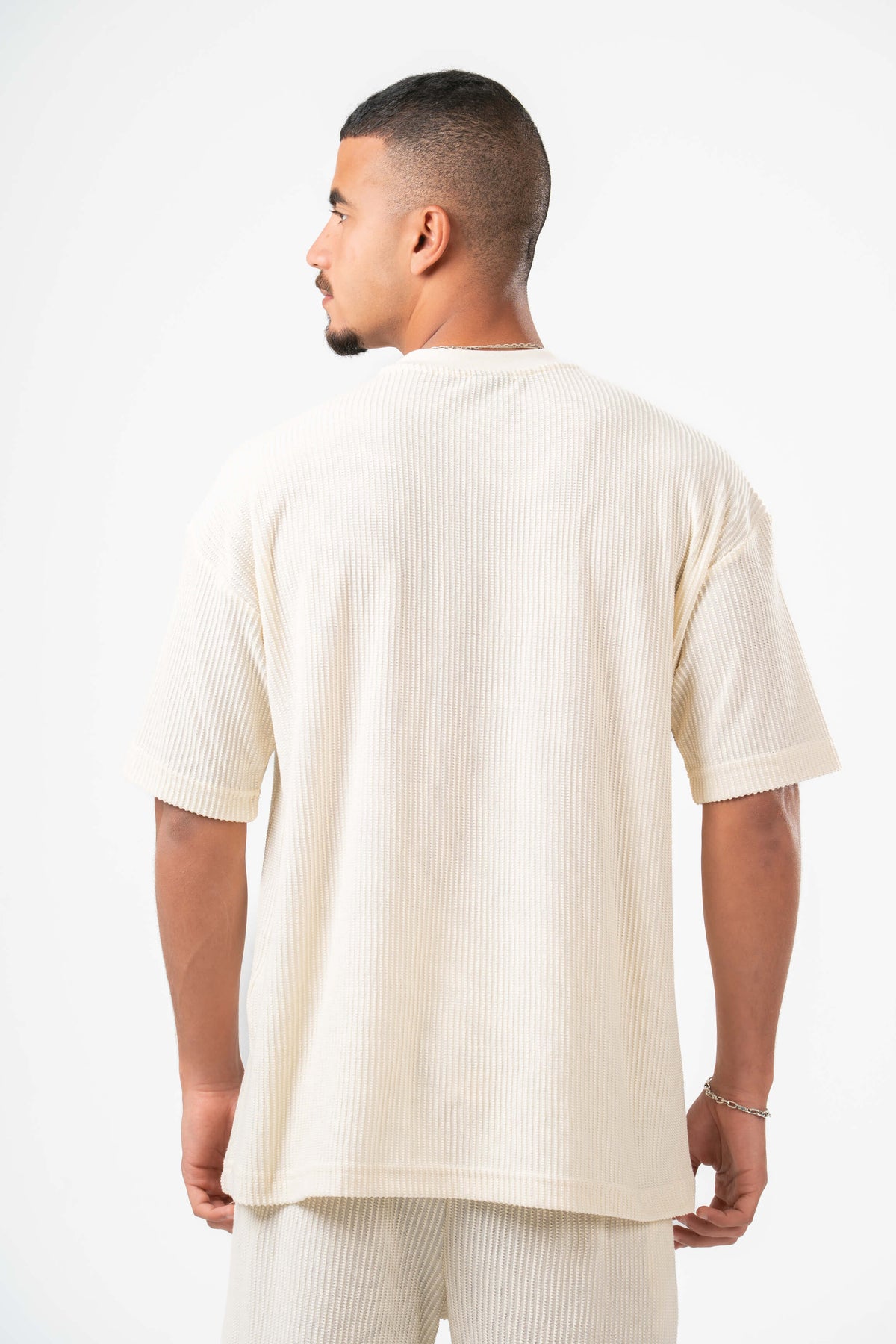 OFF-WHITE MINIMAL RIBBED BOX-TEE