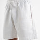 WHITE LOOSE FIT LINEN BLEND SHORT 021