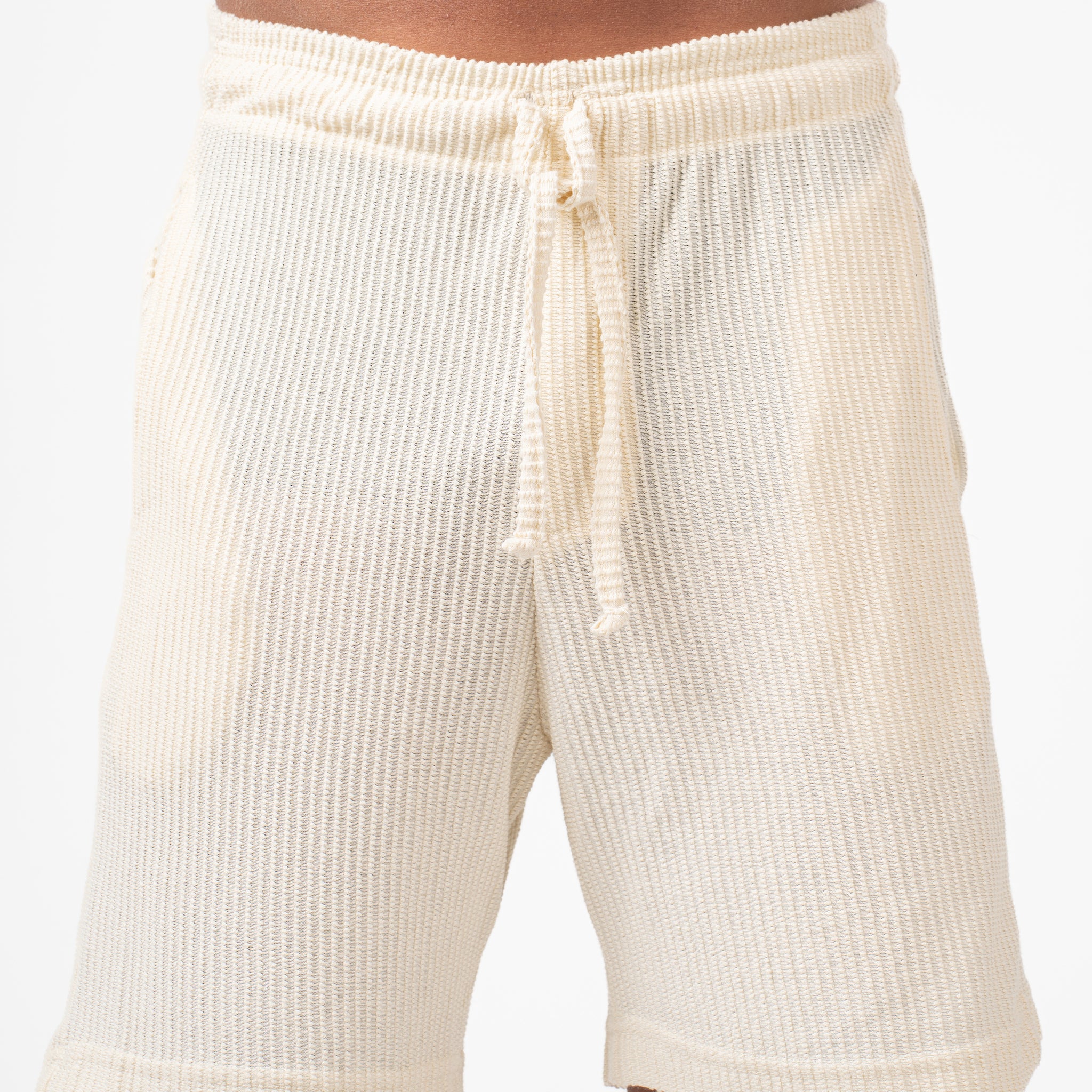 OFF-WHITE MINIMAL RIBBED SHORT