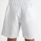 WHITE LOOSE FIT LINEN BLEND SHORT 021