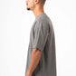 GREY MINIMAL RIBBED BOX-TEE