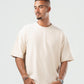 LIGHT BEIGE DUSTY BOX-TEE