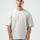 LIGHT GREY DUSTY BOX-TEE