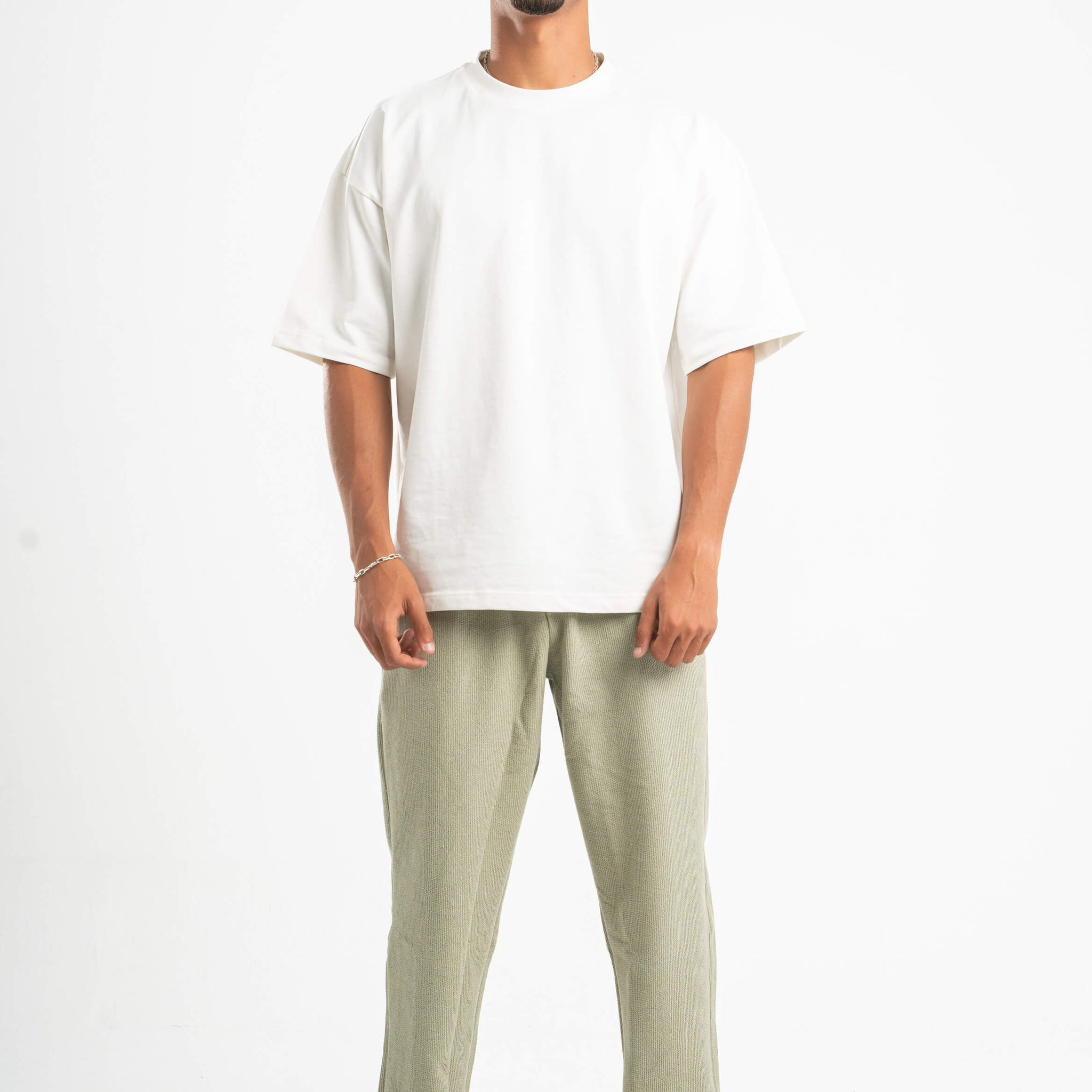 MINT GREEN WAFFLE WEAVE PANTS