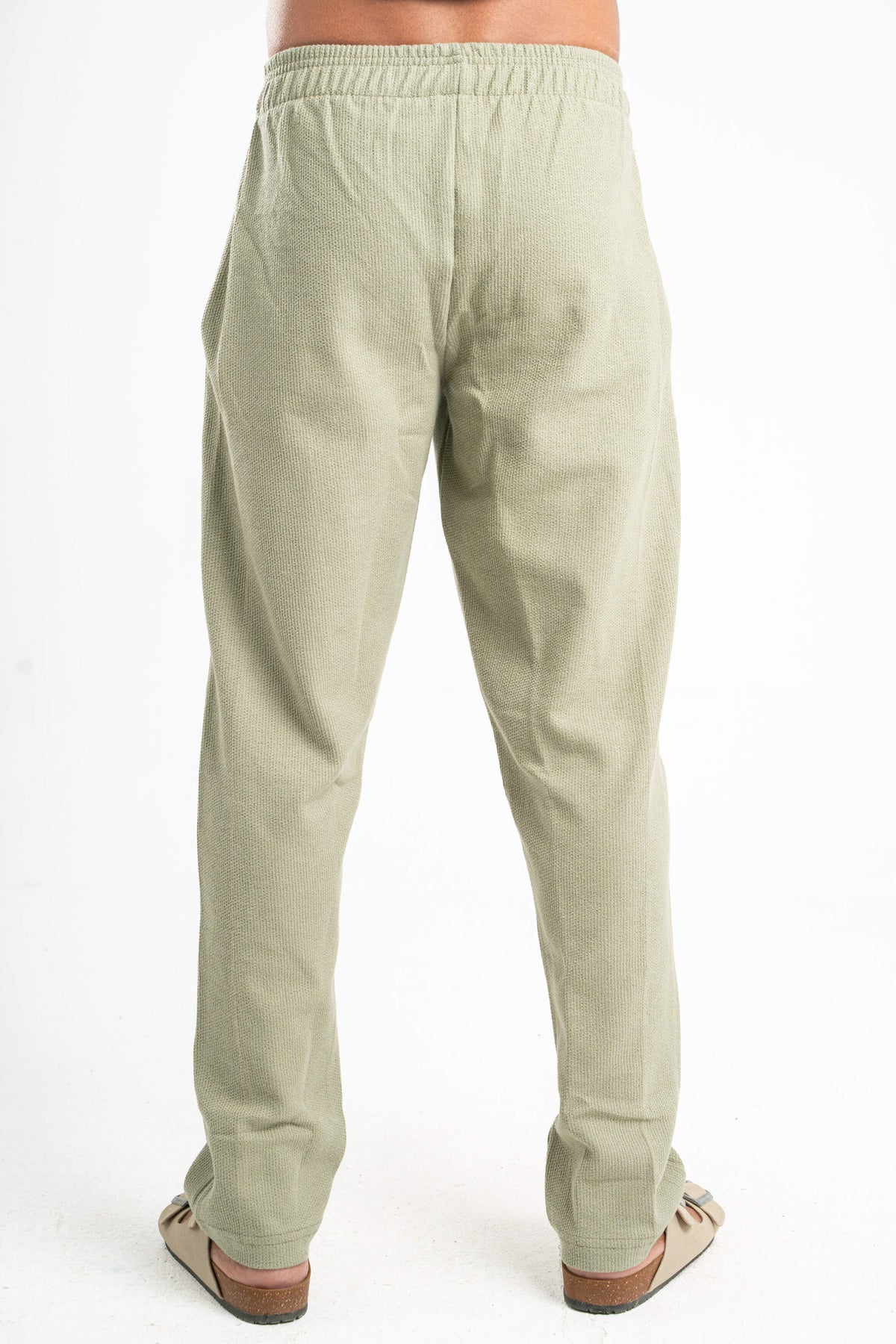 MINT GREEN WAFFLE WEAVE PANTS