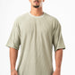 MINT GREEN MINIMAL RIBBED BOX-TEE
