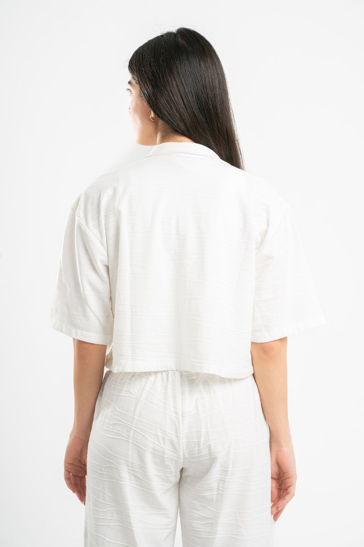 OFF-WHITE WAVE TEXTURED SHIRT