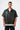 JET BLACK BOXY FAUX-LEATHER SHIRT JACKET