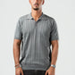 GREY RIBBED KNIT POLO 09