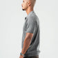 GREY RIBBED KNIT POLO 09