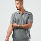 GREY RIBBED KNIT POLO 09