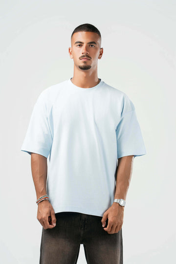 SKY BLUE DUSTY BOX-TEE
