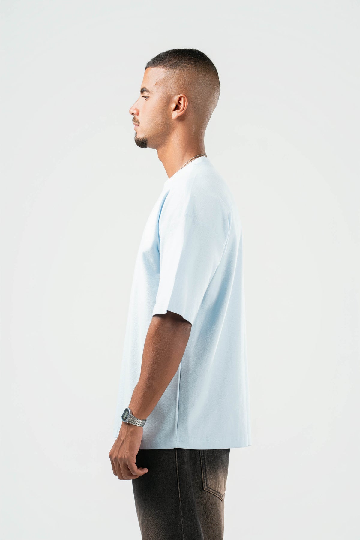 SKY BLUE DUSTY BOX-TEE