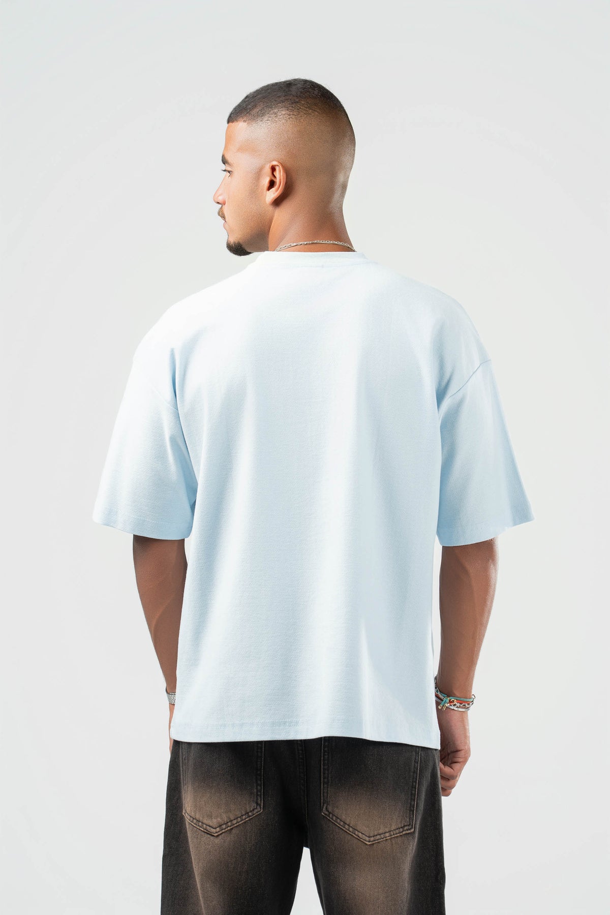 SKY BLUE DUSTY BOX-TEE
