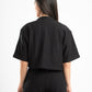 BLACK WAVE TEXTURED SHIRT