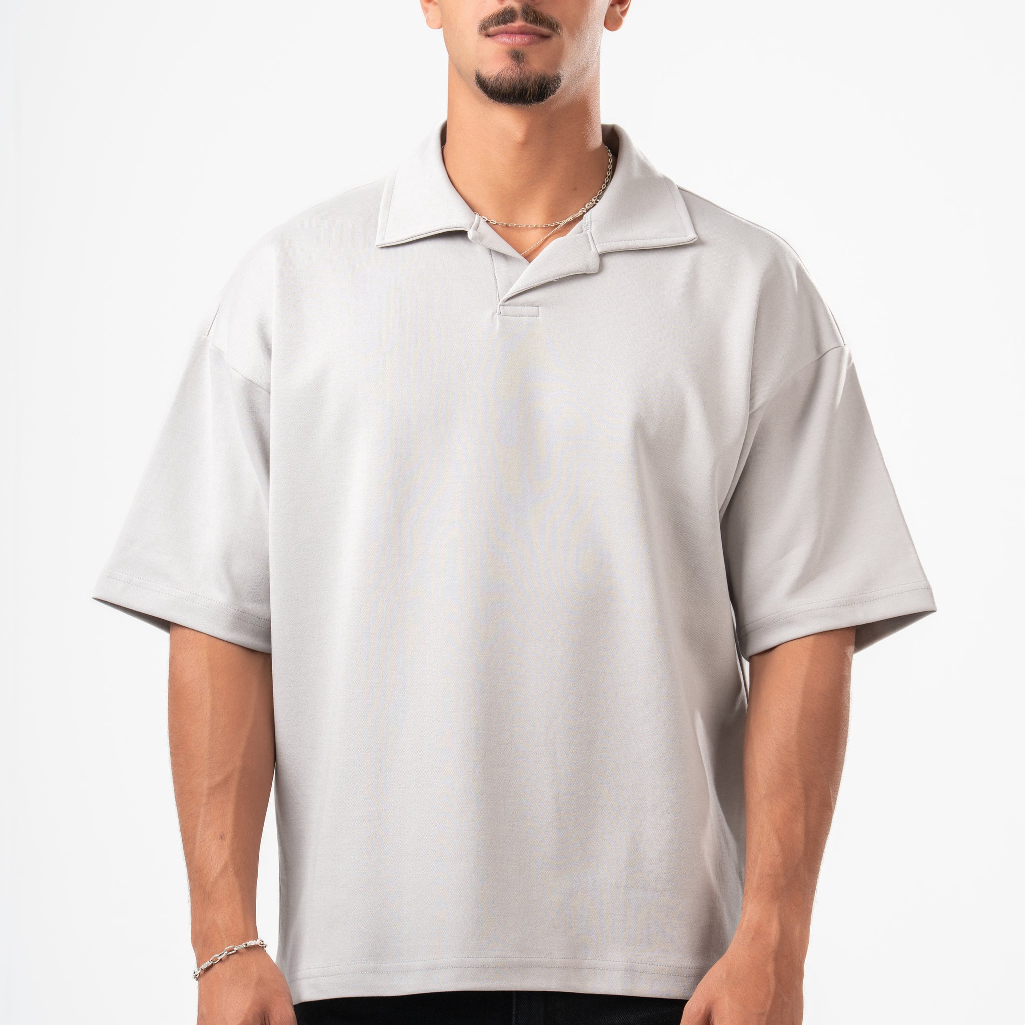 LIGHT GREY PLAIN POLO SHIRT