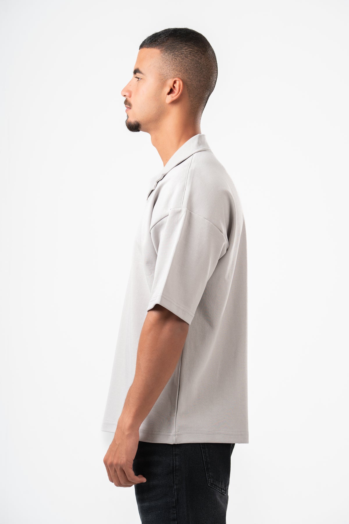 LIGHT GREY PLAIN POLO SHIRT