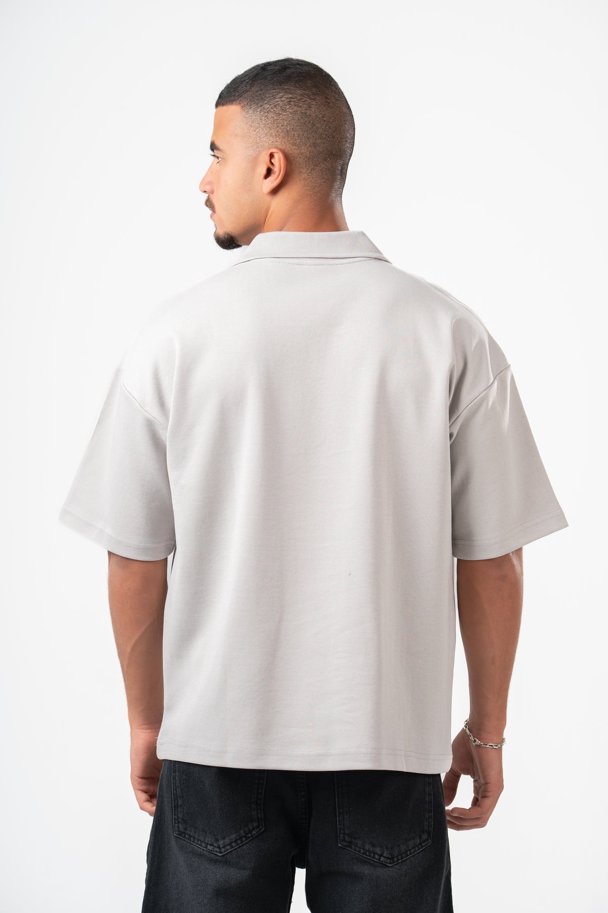 LIGHT GREY PLAIN POLO SHIRT