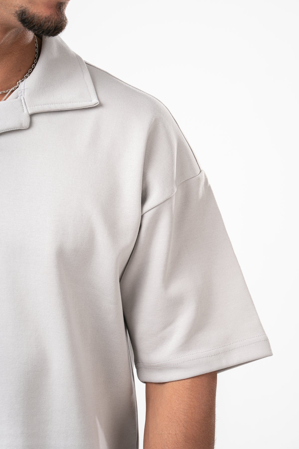 LIGHT GREY PLAIN POLO SHIRT