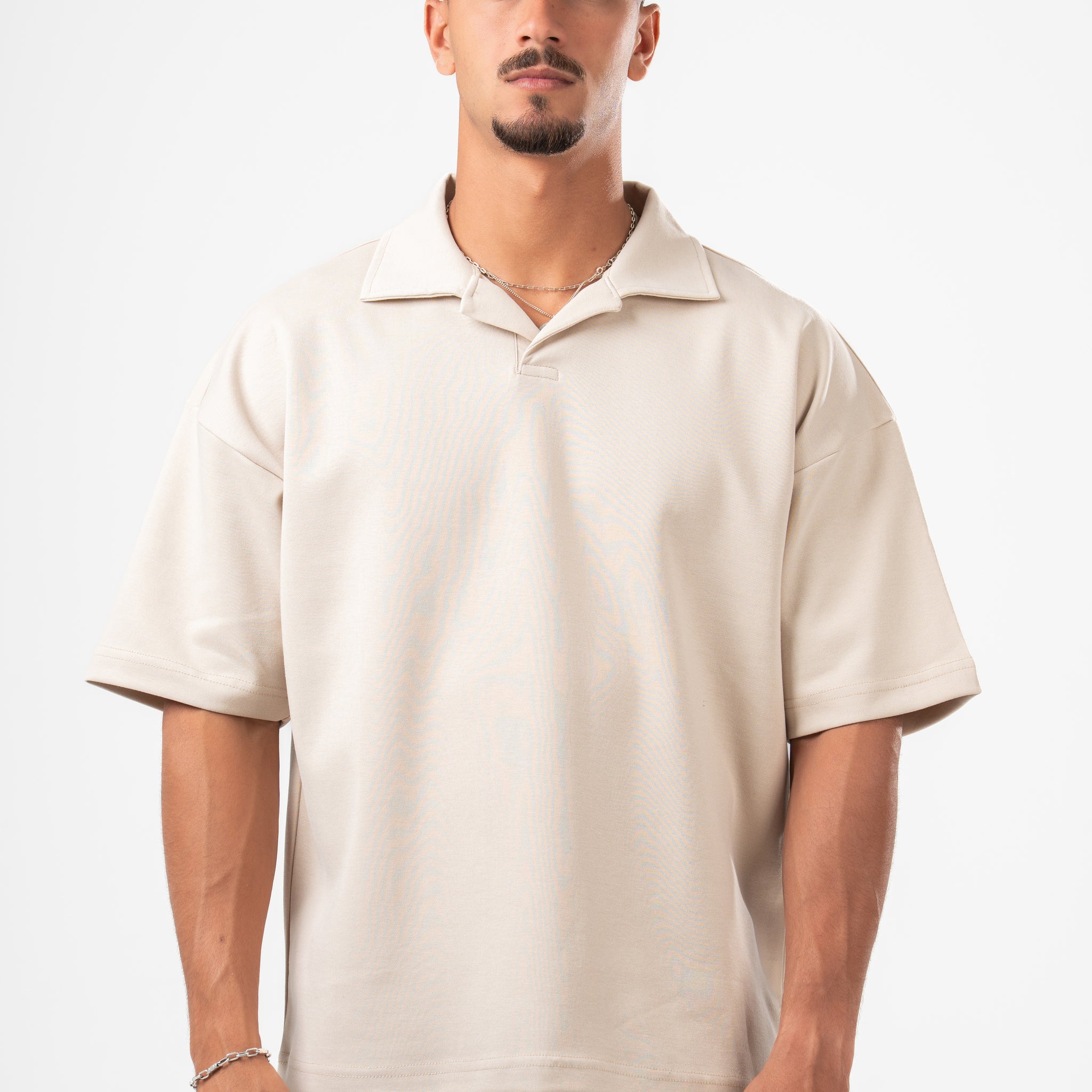 LIGHT BEIGE PLAIN POLO SHIRT