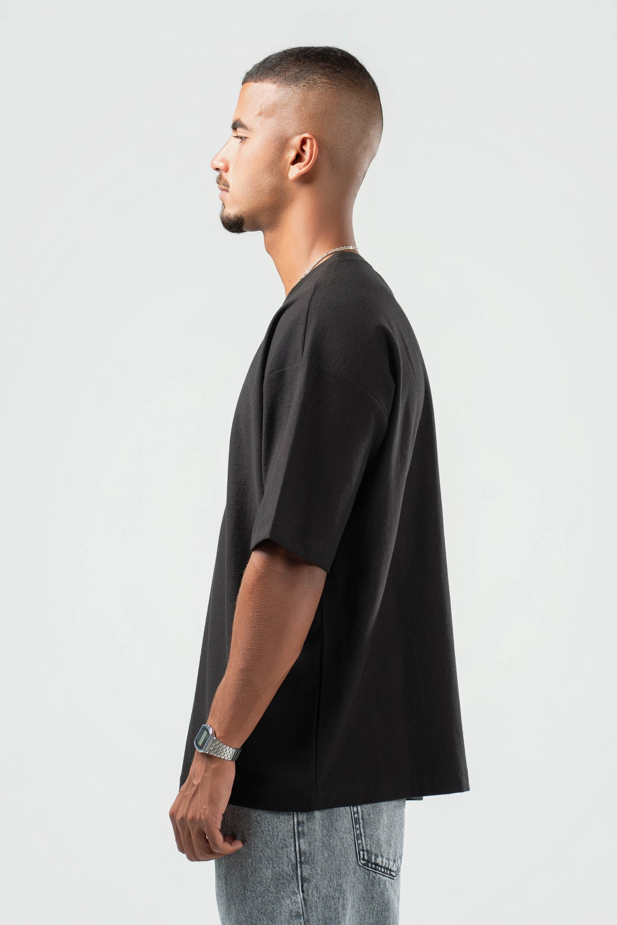 BLACK DUSTY BOX-TEE
