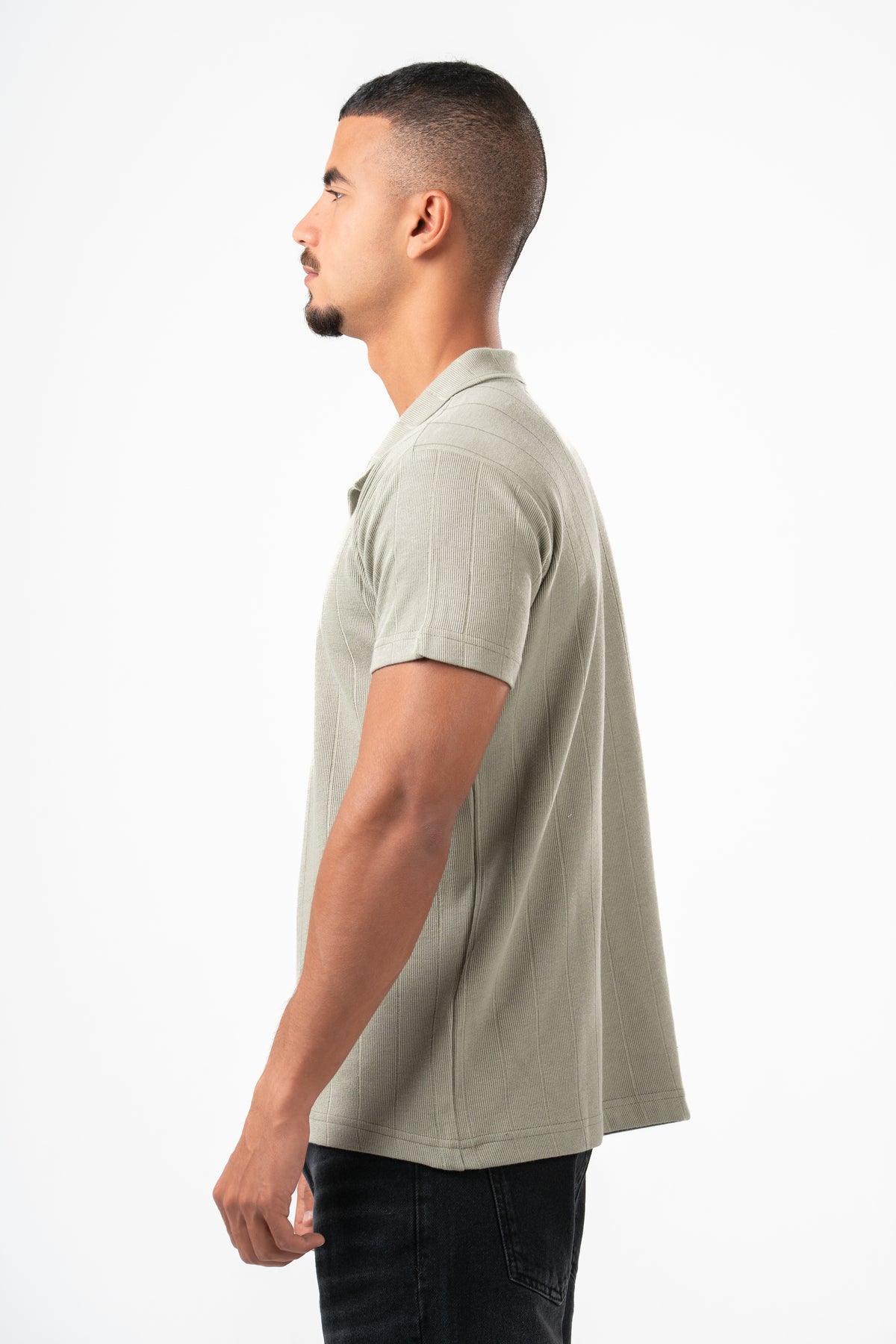 MINT GREEN LINE UP POLO TEE