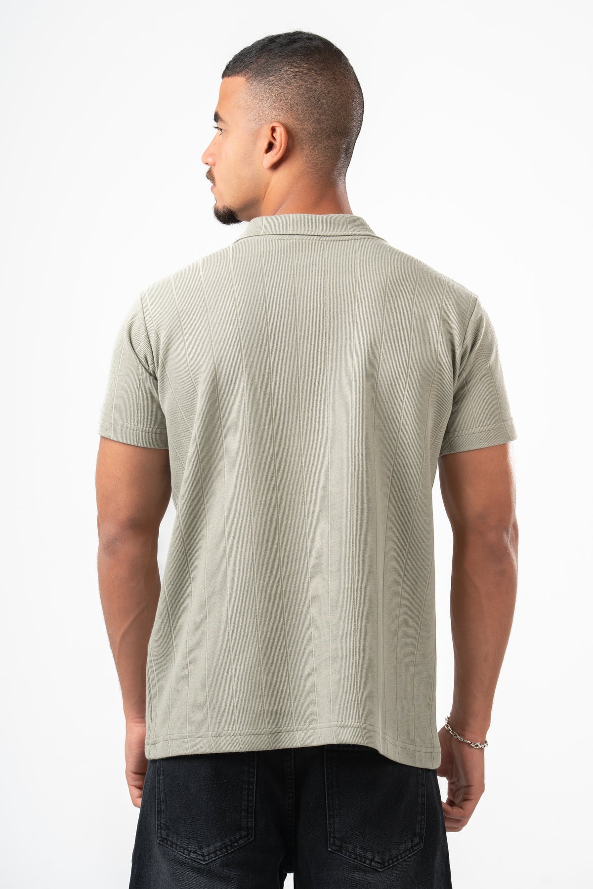 MINT GREEN LINE UP POLO TEE