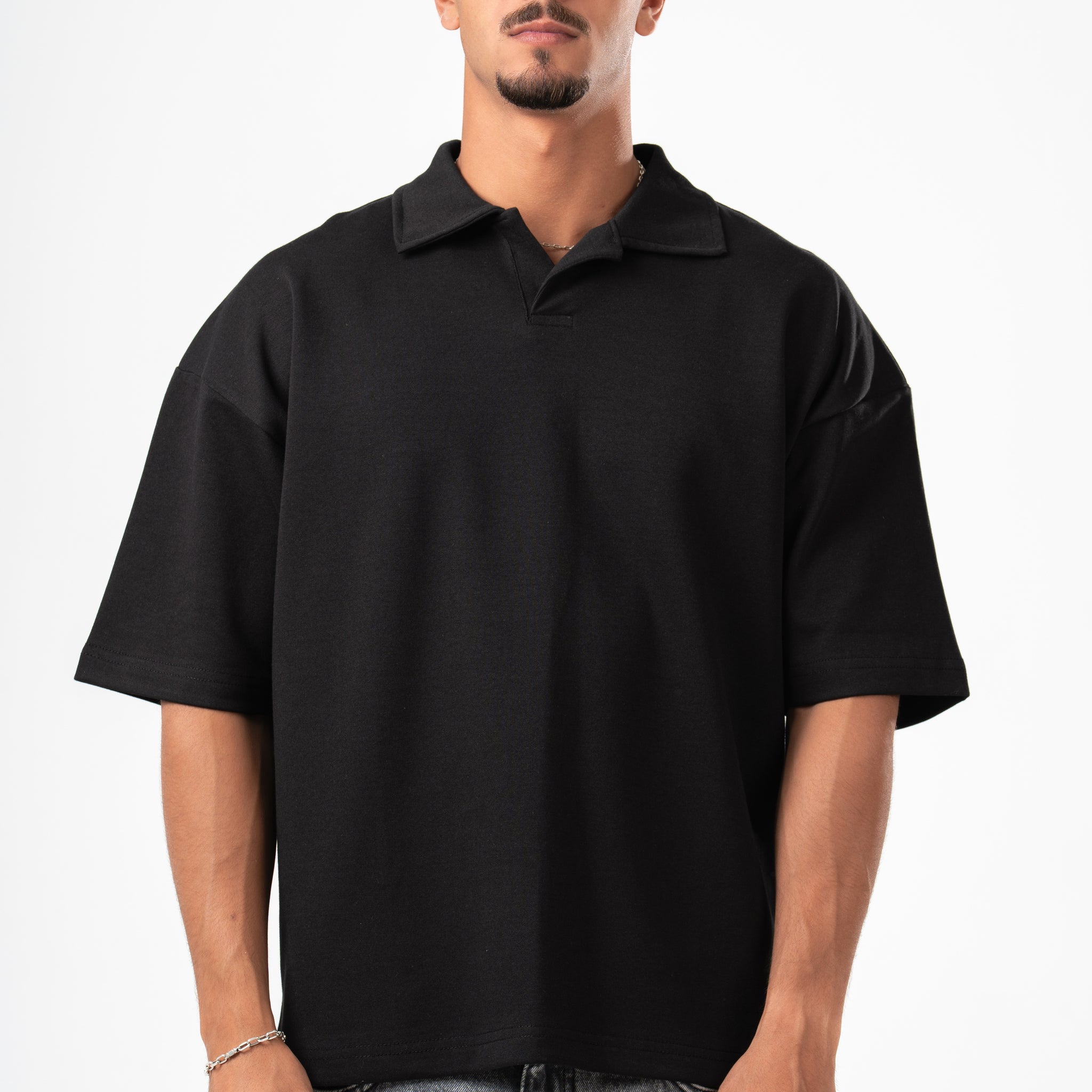 BLACK PLAIN POLO SHIRT