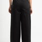BLACK CLEAN CUT WIDE-LEG PANTS