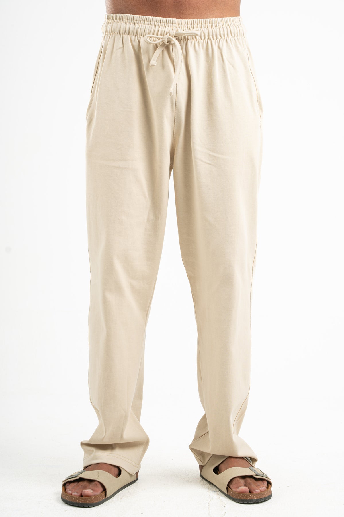 BEIGE HEAVY WEIGHT RELAXED PANTS