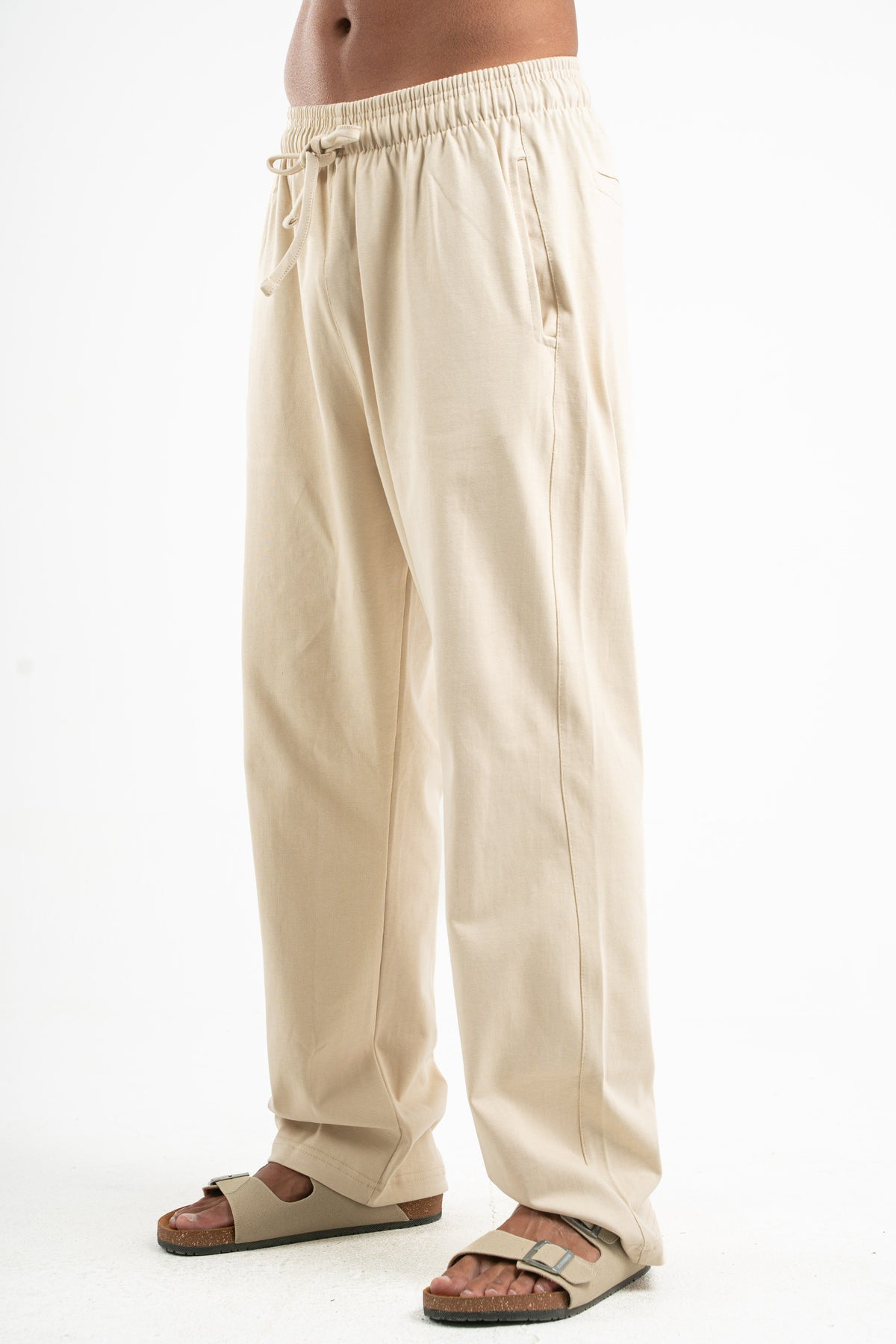 BEIGE HEAVY WEIGHT RELAXED PANTS