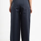 NAVY BLUE CLEAN CUT WIDE-LEG PANTS