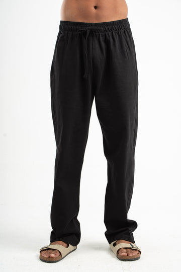 BLACK HEAVY WEIGHT RELAXED PANTS