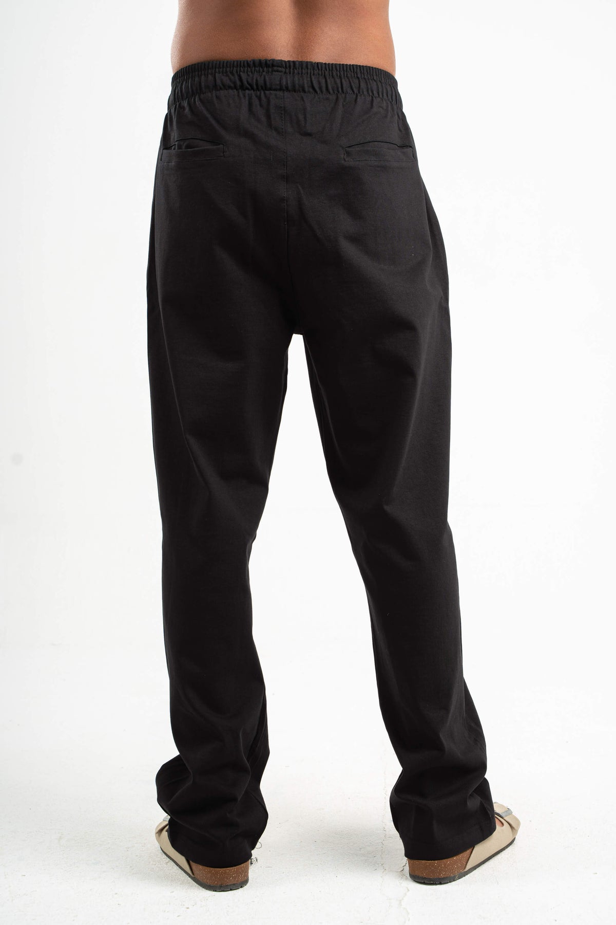 BLACK HEAVY WEIGHT RELAXED PANTS