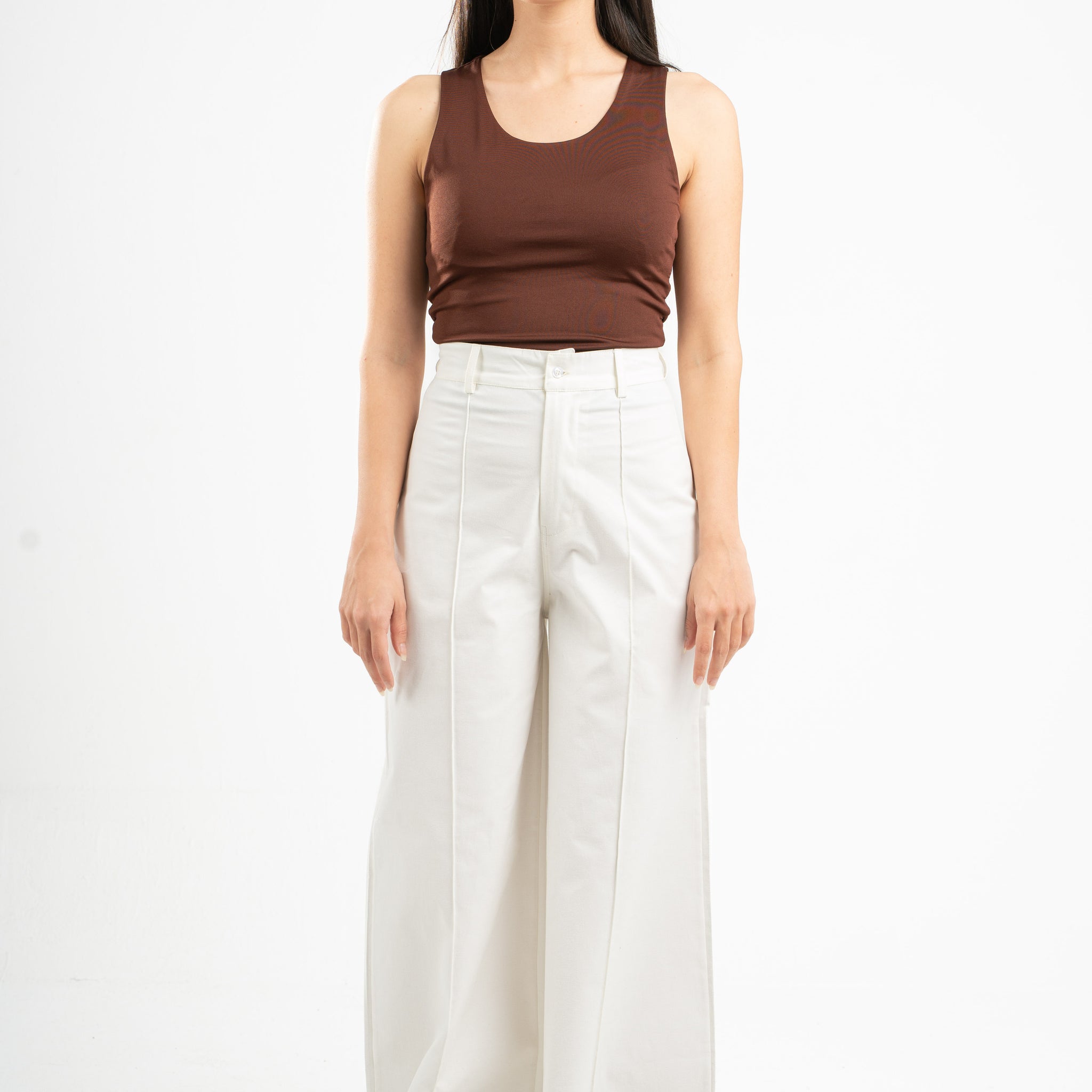 OFF-WHITE CLEAN CUT WIDE-LEG PANTS