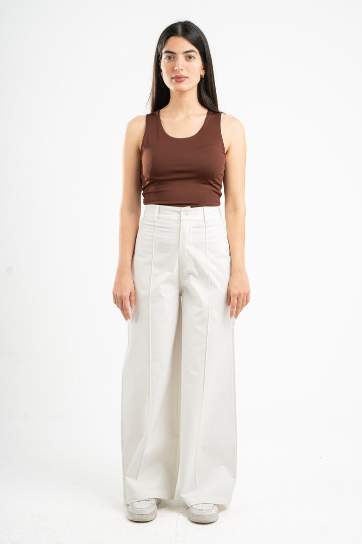 OFF-WHITE CLEAN CUT WIDE-LEG PANTS