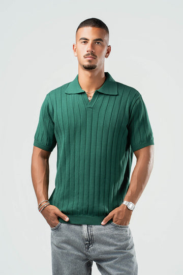 DARK GREEN EASY LINES KNIT POLO