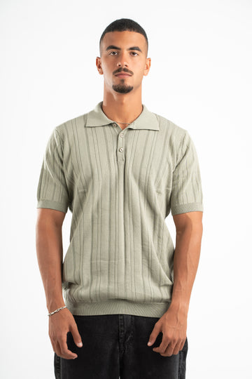MINT RIBBED KNIT POLO 09