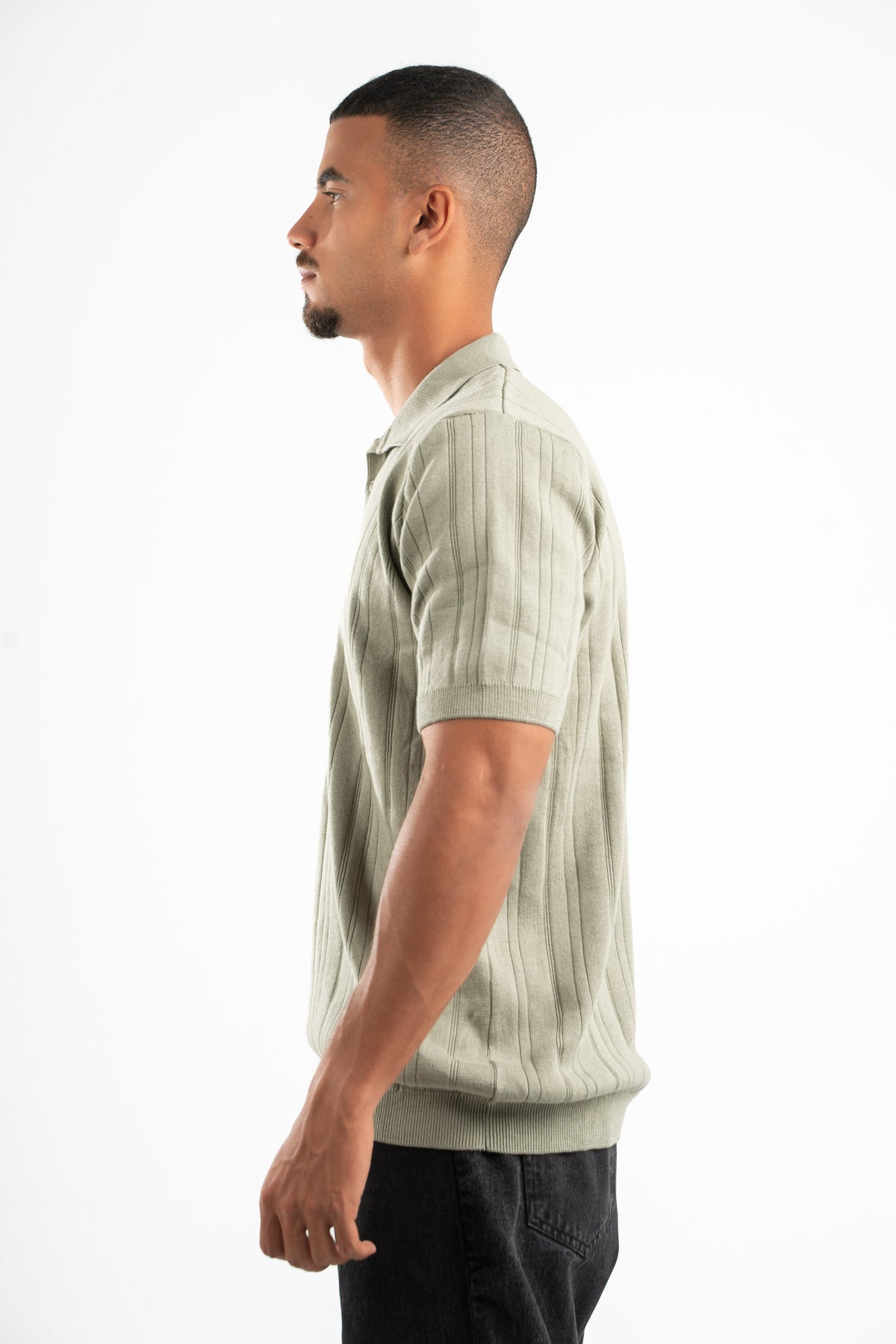 MINT RIBBED KNIT POLO 09