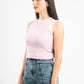 PINK SLEEVELESS FITTED TOP