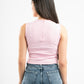 PINK SLEEVELESS FITTED TOP