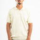 CREAMY RIBBED KNIT POLO 09